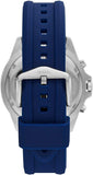  Shop Authentic Fossil Garrett Chronograph Blue Dial Blue Rubber Strap Watch for Men - FS5709 - Luxxuri