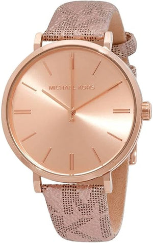  Shop Authentic Michael Kors Addyson Quartz Rose Gold Dial Pink Leather Strap Watch for Women - MK2953 - Luxxuri