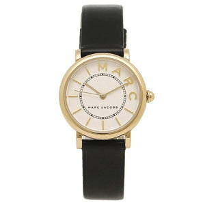  Shop Authentic Marc Jacobs Roxy White Dial Black Leather Strap Watch for Women - MJ1537 - Luxxuri