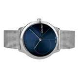  Shop Authentic Calvin Klein Minimal Blue Dial Silver Mesh Bracelet Watch for Women - K3M2212N - Luxxuri
