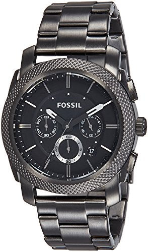  Shop Authentic Fossil Machine Chronograph Black Dial Grey Steel Strap Watch for Men - FS4662 - Luxxuri
