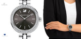  Shop Authentic Swarovski Daytime Rhinestone Grey Dial Silver Steel Strap Watch for Women - 5213681 - Luxxuri