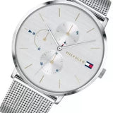  Shop Authentic Tommy Hilfiger Jenna Quartz Silver Dial Silver Mesh Bracelet Watch For Women - 1781942 - Luxxuri