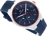 Shop Authentic Tommy Hilfiger Justin Chronograph Blue Dial Blue Rubber Strap Watch for Men - 1792057 - Luxxuri