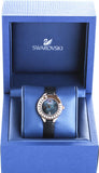  Shop Authentic Swarovski Lovely Crystals Analog Black Dial Black Leather Strap Watch for Women - 5301877 - Luxxuri