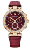  Shop Authentic Swarovski Era Journey Red Dial Red Leather Strap Watch for Women - 5416701 - Luxxuri