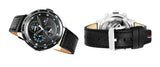  Shop Authentic Tommy Hilfiger Trent Chronograph Quartz Black Dial Black Leather Strap Watch For Men - 1791810 - Luxxuri