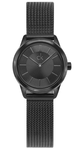  Shop Authentic Calvin Klein Minimal Black Dial Black Mesh Bracelet Watch for Women - K3M234B1 - Luxxuri