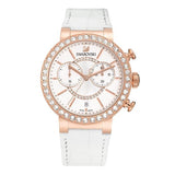  Shop Authentic Swarovski Citra Sphere Chrono White Dial White Leather Strap Watch for Women - 5080602 - Luxxuri