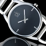  Shop Authentic Calvin Klein Stately Black Dial Silver Steel Strap Watch for Women - K3G2312S - Luxxuri