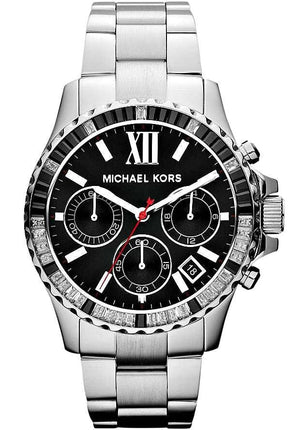  Shop Authentic Michael Kors Everest Chronograph Black Dial Silver Steel Strap Watch For Women - MK5753 - Luxxuri