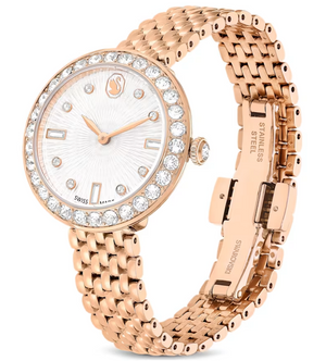  Shop Authentic Swarovski Certa Crystals Silver Dial Rose Gold Steel Strap Watch for Women - 5672981 - Luxxuri