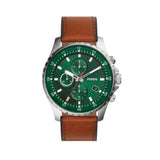  Shop Authentic Fossil Dillinger Luggage Chronograph Green Dial Brown Leather Strap Watch for Men - FS5734 - Luxxuri