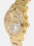  Shop Authentic Guess Confetti Diamonds Silver Dial Gold Steel Strap Watch for Women - W0774L5 - Luxxuri