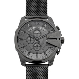  Shop Authentic Diesel Mega Chief Chronograph Black Dial Black Steel Strap Watch For Men - DZ4527 - Luxxuri