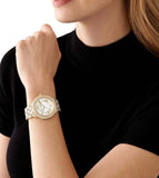  Shop Authentic Michael Kors Camille Three-Hand Crystals White Dial Gold Steel Strap Watch for Women - MK4800 - Luxxuri