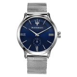  Shop Authentic Maserati Epoca Blue Dial Silver Mesh Bracelet Watch For Men - R8853118006 - Luxxuri