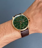  Shop Authentic Tommy Hilfiger Hunter Green Dial Brown Leather Strap Watch for Men - 1791607 - Luxxuri