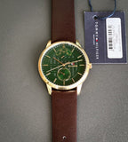  Shop Authentic Tommy Hilfiger Hunter Green Dial Brown Leather Strap Watch for Men - 1791607 - Luxxuri