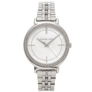 Shop Authentic Michael Kors Cinthia White Mother of Pearl Dial Silver Steel Strap Watch for Women for Women - MK3641 - Luxxuri