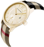  Shop Authentic Burberry The Classic Round Gold Dial Brown Leather Strap Unisex Watch  - BU10001 - Luxxuri
