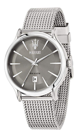  Shop Authentic Maserati Epoca Grey Dial Grey Mesh Bracelet Watch For Men - R8853118002 - Luxxuri