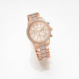 Shop Authentic Michael Kors Ritz Chronograph Rose Gold Dial Rose Gold Steel Strap Watch For Women - MK6485 - Luxxuri