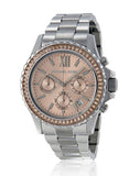  Shop Authentic Michael Kors Everest Chronograph Gold Dial Silver Steel Strap Watch For Women - MK5870 - Luxxuri