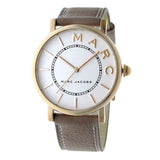  Shop Authentic Marc Jacobs Roxy White Dial Cement Brown Leather Strap Watch for Women - MJ1533 - Luxxuri