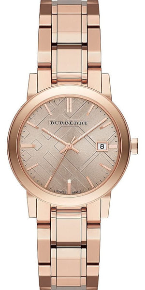  Shop Authentic Burberry The City Rose Gold Dial Rose Gold Steel Strap Watch for Women - BU9135 - Luxxuri