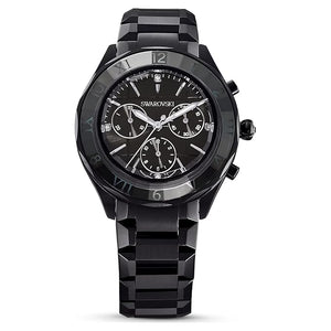  Shop Authentic Swarovski Dextera Chronograph Black Dial Black Steel Strap Watch for Women - 5641393 - Luxxuri