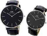  Shop Authentic Daniel Wellington Classic Sheffield Black Dial Black Leather Strap Watch For Men - DW00100133 - Luxxuri