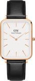 Shop Authentic Daniel Wellington Quadro White Dial Black Leather Strap Watch For Women - DW00100450 - Luxxuri