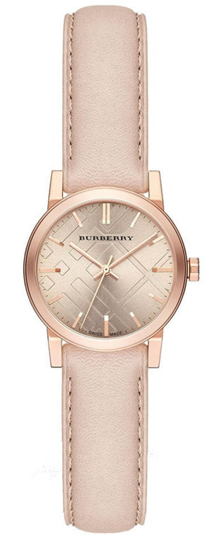  Shop Authentic Burberry The City Gold Dial Beige Leather Strap Watch for Women - BU9210 - Luxxuri