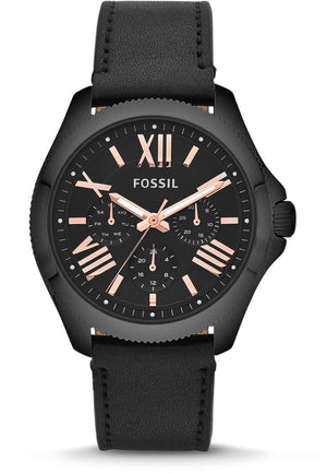  Shop Authentic Fossil Cecile Multifunction Black Dial Black Leather Strap Watch for Men - AM4523 - Luxxuri