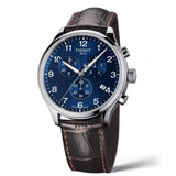  Shop Authentic Tissot Chrono XL Classic Blue Dial Brown Leather Strap Watch For Men - T116.617.16.047.00 - Luxxuri