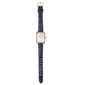  Shop Authentic Emporio Armani Gianni T Bar Quartz Mother of Pearl Dial Blue Leather Strap Watch For Women - AR11466 - Luxxuri