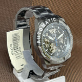  Shop Authentic Fossil Bronson Automatic Skeleton Black Dial Grey Steel Strap Watch for Men - ME3218 - Luxxuri