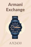  Shop Authentic Armani Exchange Hampton Chronograph Blue Dial Blue Steel Strap Watch For Men - AX2430 - Luxxuri