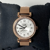 Coach Madison White Dial Rose Gold Mesh Bracelet Watch for Women - 14503398