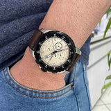  Shop Authentic Fossil Dillinger Chronograph White Dial Brown Leather Strap Watch for Men - FS5674 - Luxxuri