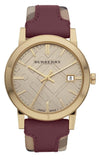  Shop Authentic Burberry The City Gold Dial Orange Leather Strap Watch for Women - BU9017 - Luxxuri
