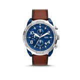  Shop Authentic Fossil Bronson Chronograph Luggage Blue Dial Brown Leather Strap Watch for Men - FS5829 - Luxxuri