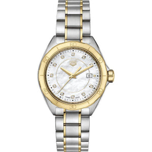  Shop Authentic Tag Heuer Formula 1 Diamonds Mother of Pearl White Dial Two Tone Steel Strap Watch for Women - WBJ1421.BB0648 - Luxxuri