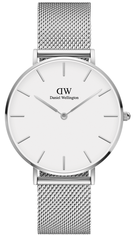  Shop Authentic Daniel Wellington Petite Sterling Quartz White Dial Silver Mesh Bracelet Watch For Men - DW00100306 - Luxxuri