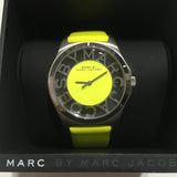  Shop Authentic Marc Jacobs Henry Skeleton Neon Yellow Dial Yellow Leather Strap Watch for Women - MBM1242 - Luxxuri