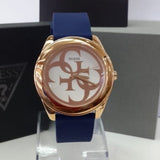  Shop Authentic Guess G Twist White Dial Blue Silicone Strap Watch For Women - W0911L6 - Luxxuri