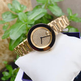  Shop Authentic Movado Bold Crystal Gold Dial Gold Steel Strap Watch For Women - 3600492 - Luxxuri
