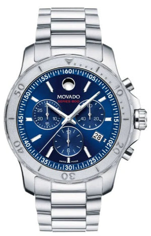  Shop Authentic Movado Series 800 Blue Dial Silver Steel Strap Watch for Men - 2600151 - Luxxuri