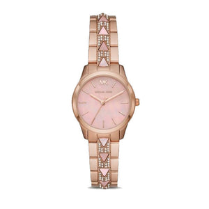  Shop Authentic Michael Kors Runway Mother of Pearl Dial Rose Gold Steel Strap Watch For Women - MK6856 - Luxxuri